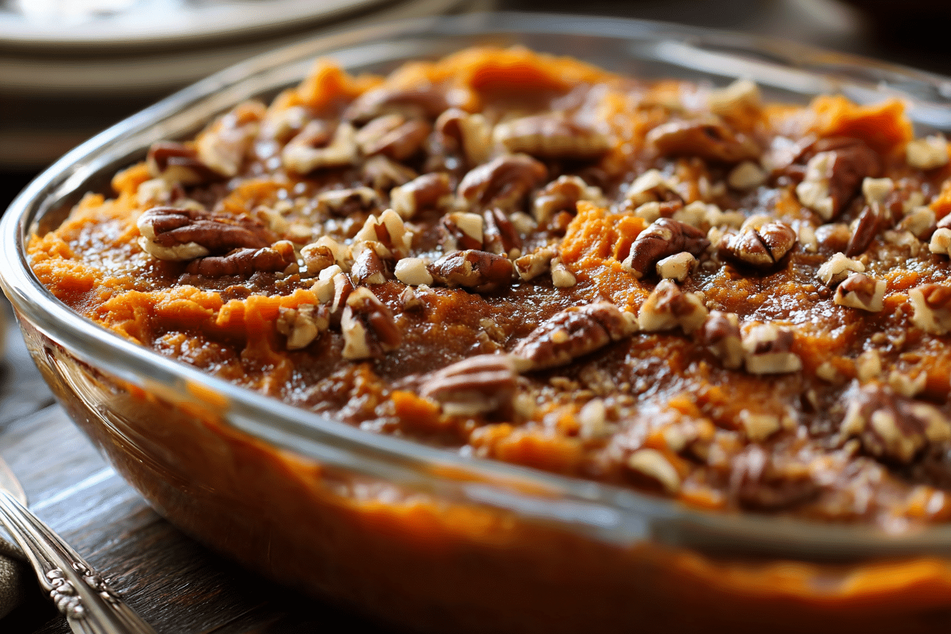 Maple Cinnamon Sweet Potato Casserole