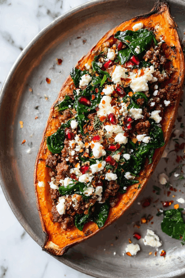 Roasted Sweet Potato Boat