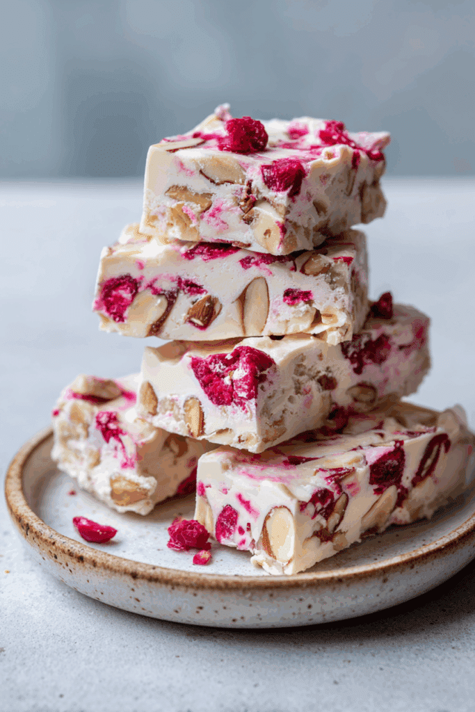 Homemade Pink Nougat