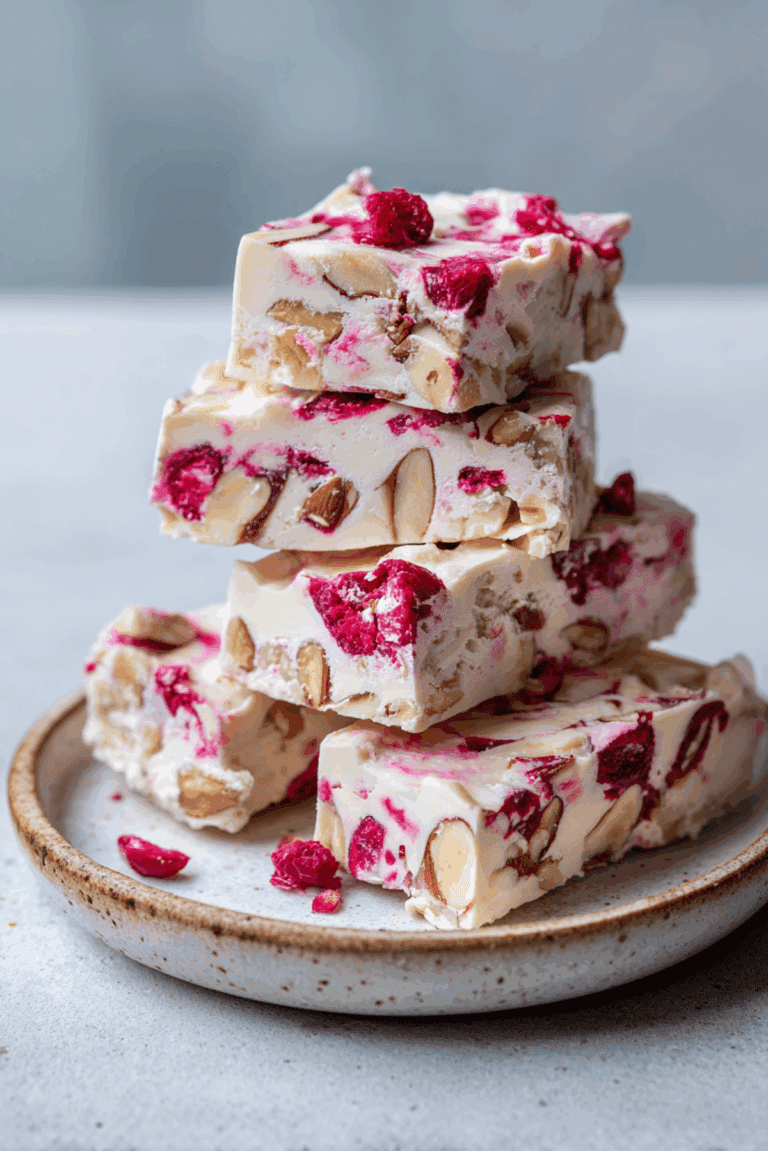 Homemade Pink Nougat
