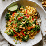 One Pan Coconut Chili Veggie Noodles