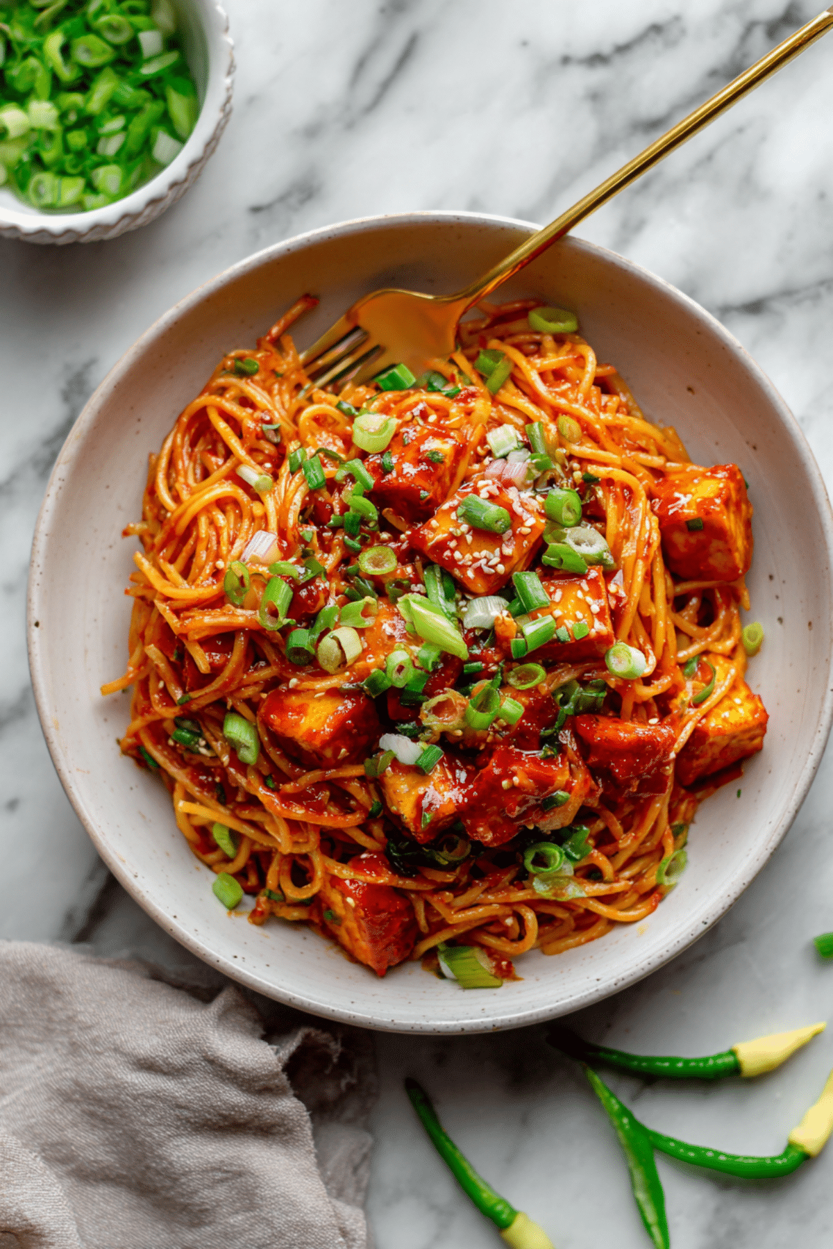 Paneer Manchurian Noodles