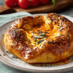 Roasted Tomato Soup with Mozzarella Pastry Crust