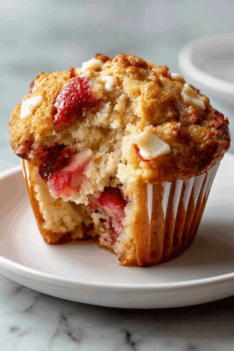 Strawberry White Chocolate Muffins