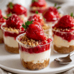 Mini Strawberry Cheesecake Cups (No-Bake)