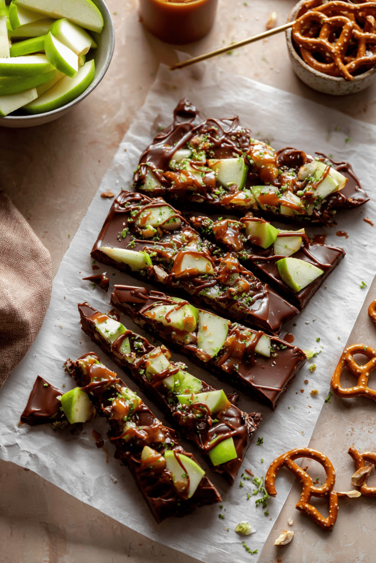 Caramel Apple Chocolate Bark