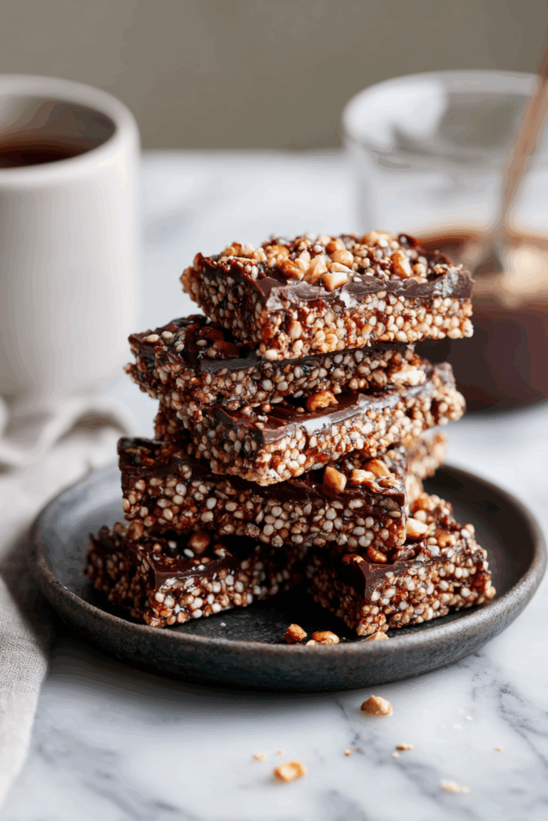 Chocolate Quinoa Crunch Bars