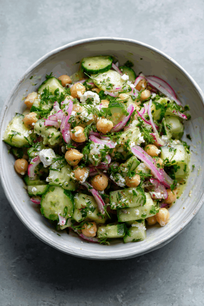 Cucumber & Chickpea Salad