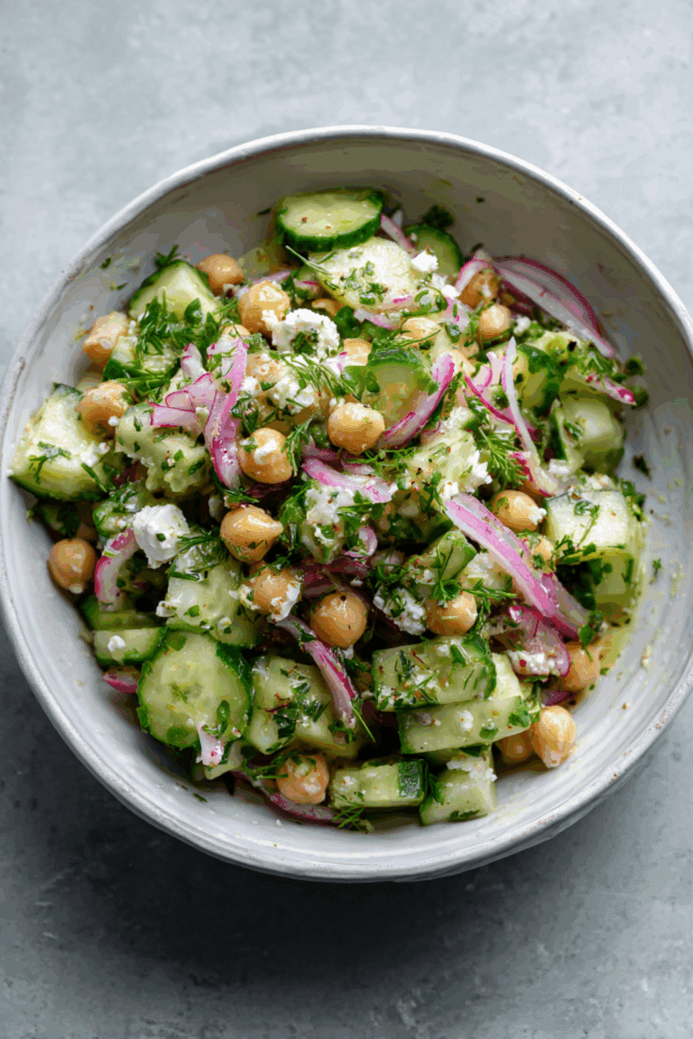 Cucumber & Chickpea Salad