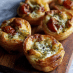 Cheesy Pesto Tomato Puffs