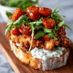 Fried Chicken Sandwich with Cherry Tomato Confit