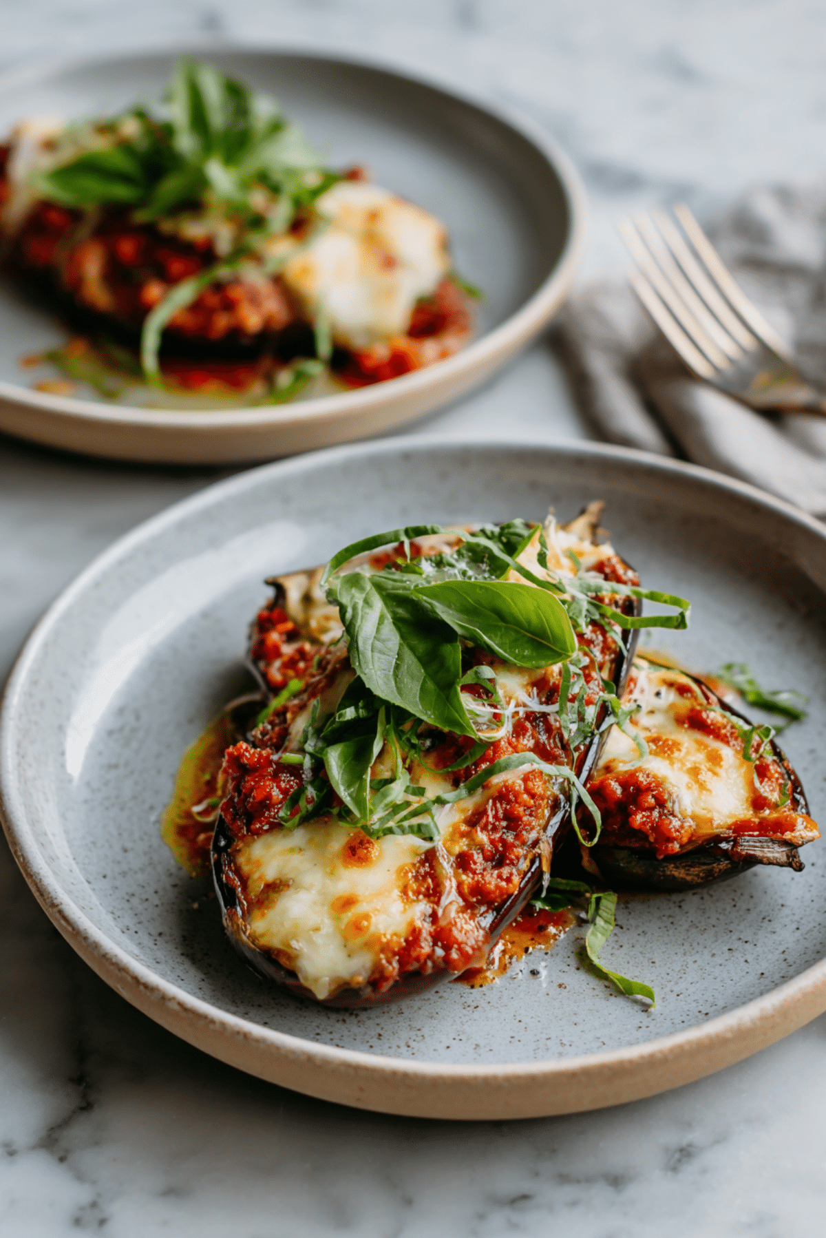 Eggplants Stuffed with Sausage