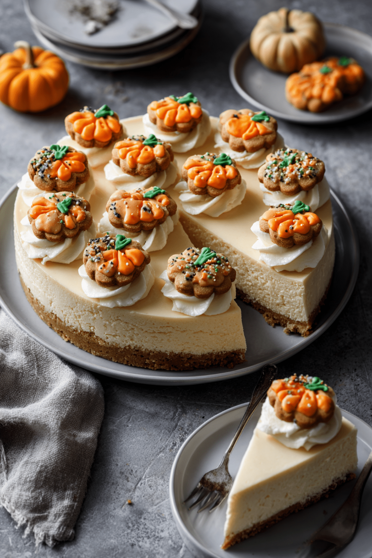 Halloween Sugar Cookie Cheesecake