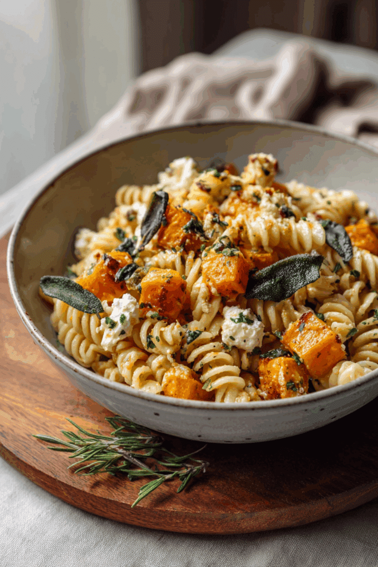 Butternut Squash Baked Feta Pasta