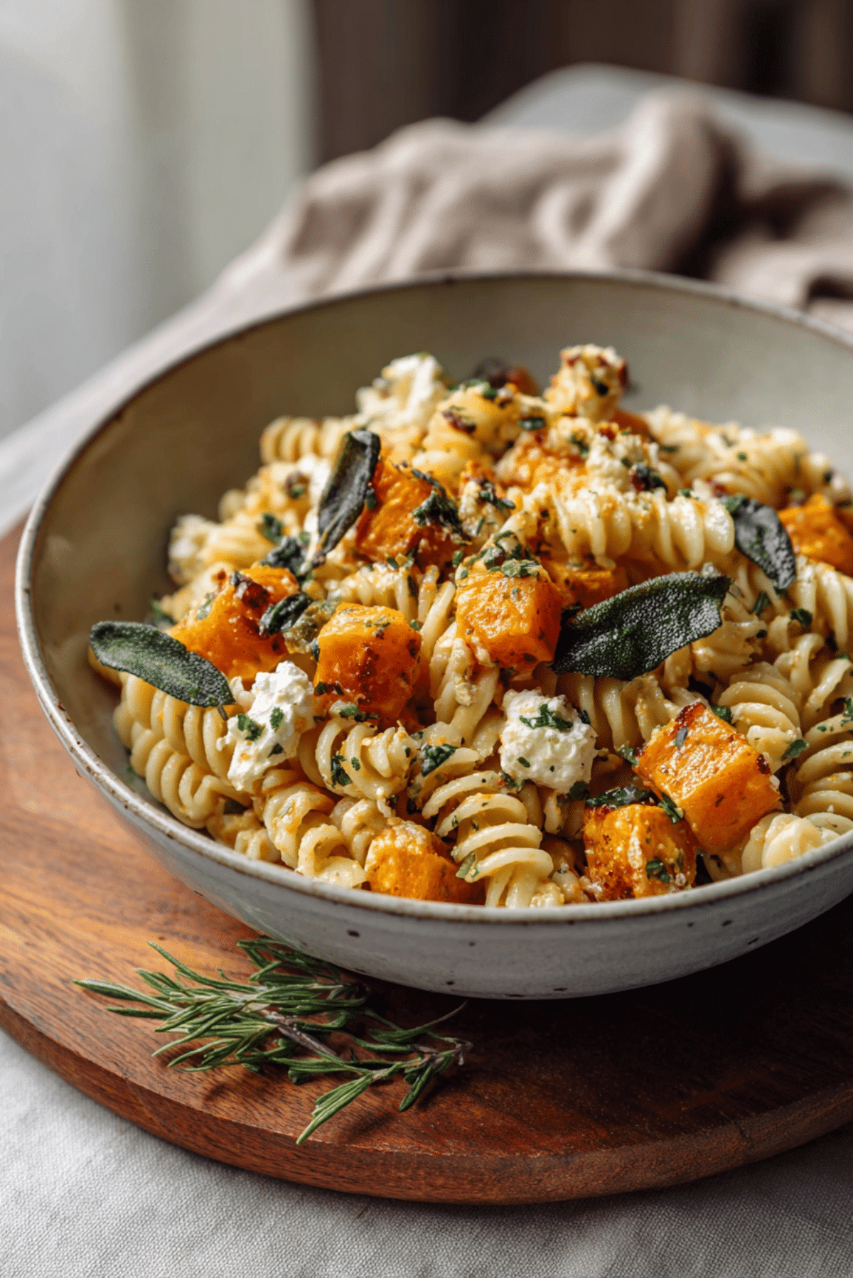 Butternut Squash Baked Feta Pasta
