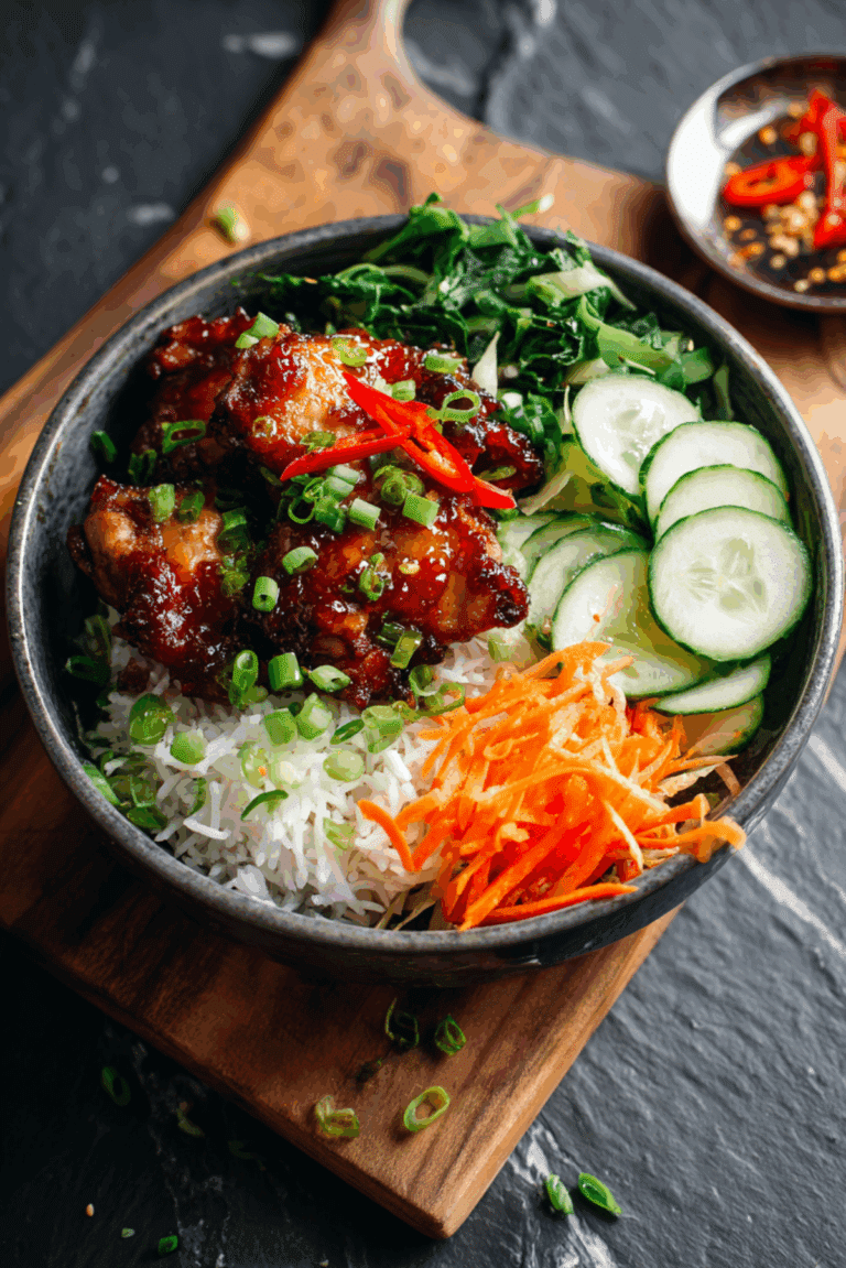 Sweet Chili Chicken Rice Bowls with Chicken Thighs