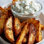 Cottage Cheese Dip with Potato Wedges