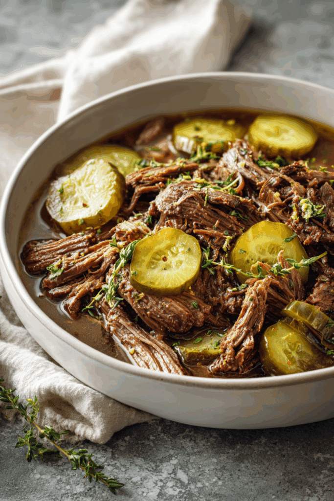 Tender Pickle-Infused Pot Roast