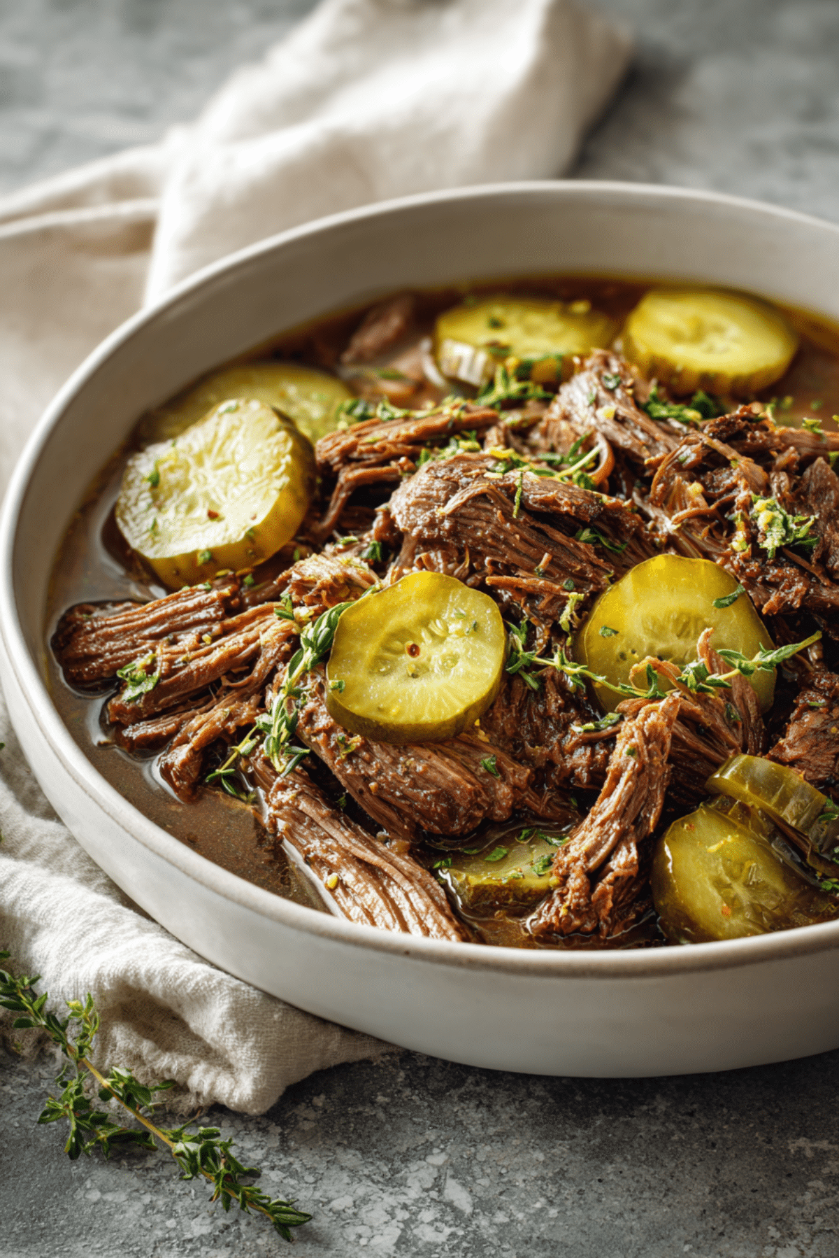Tender Pickle-Infused Pot Roast