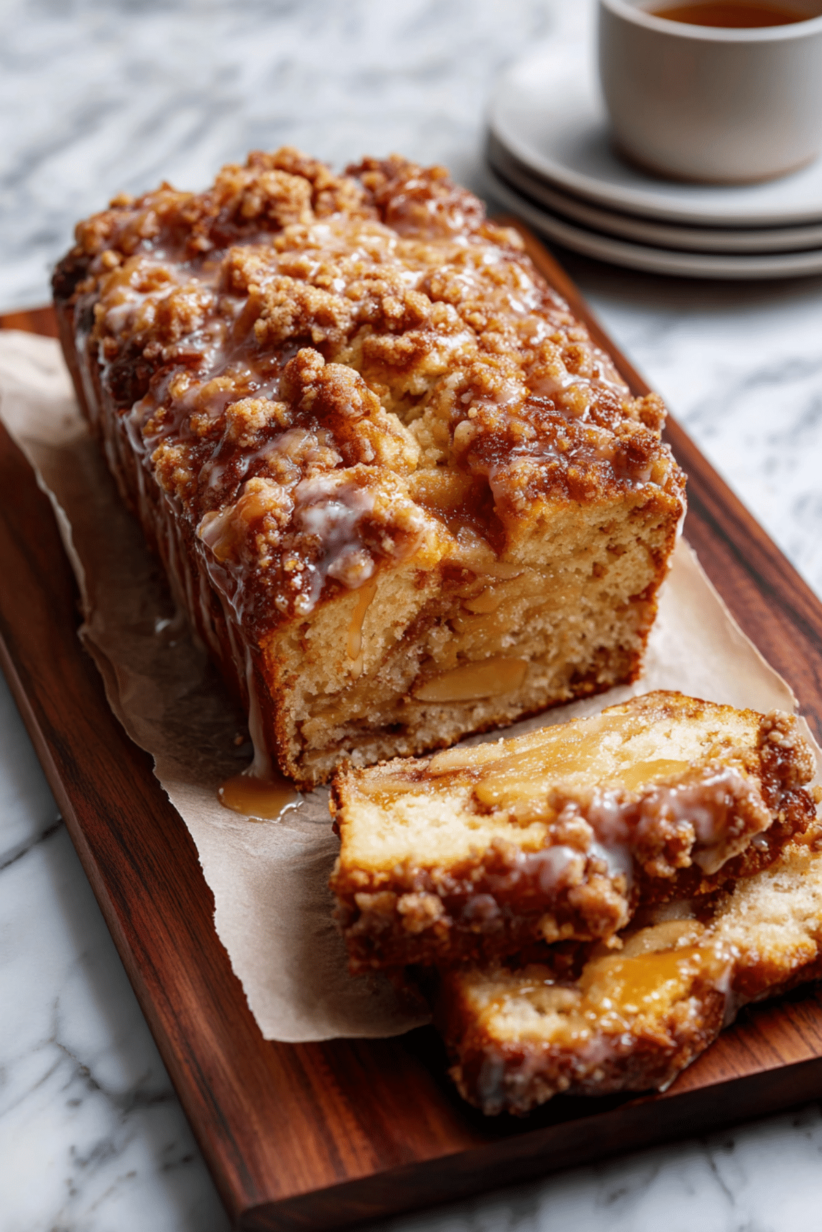 Apple Fritter Loaf Cake