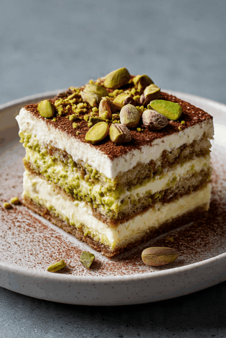 Creamy Pistachio Tiramisu