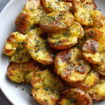 Herbs & Garlic Smashed Potatoes