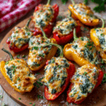 Palermo Peppers Stuffed with Spinach and Goat Cheese