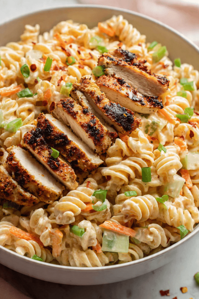 Nashville Hot Chicken Pasta Salad