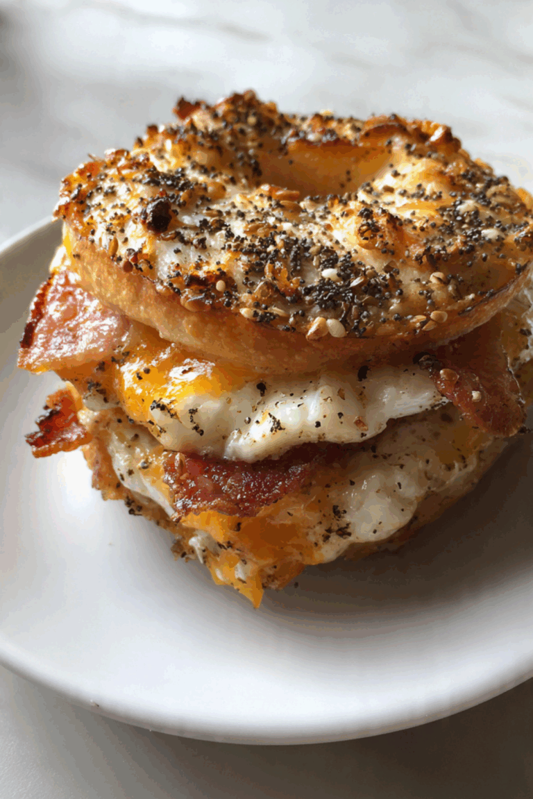 Bagel Grilled Cheese with Bacon