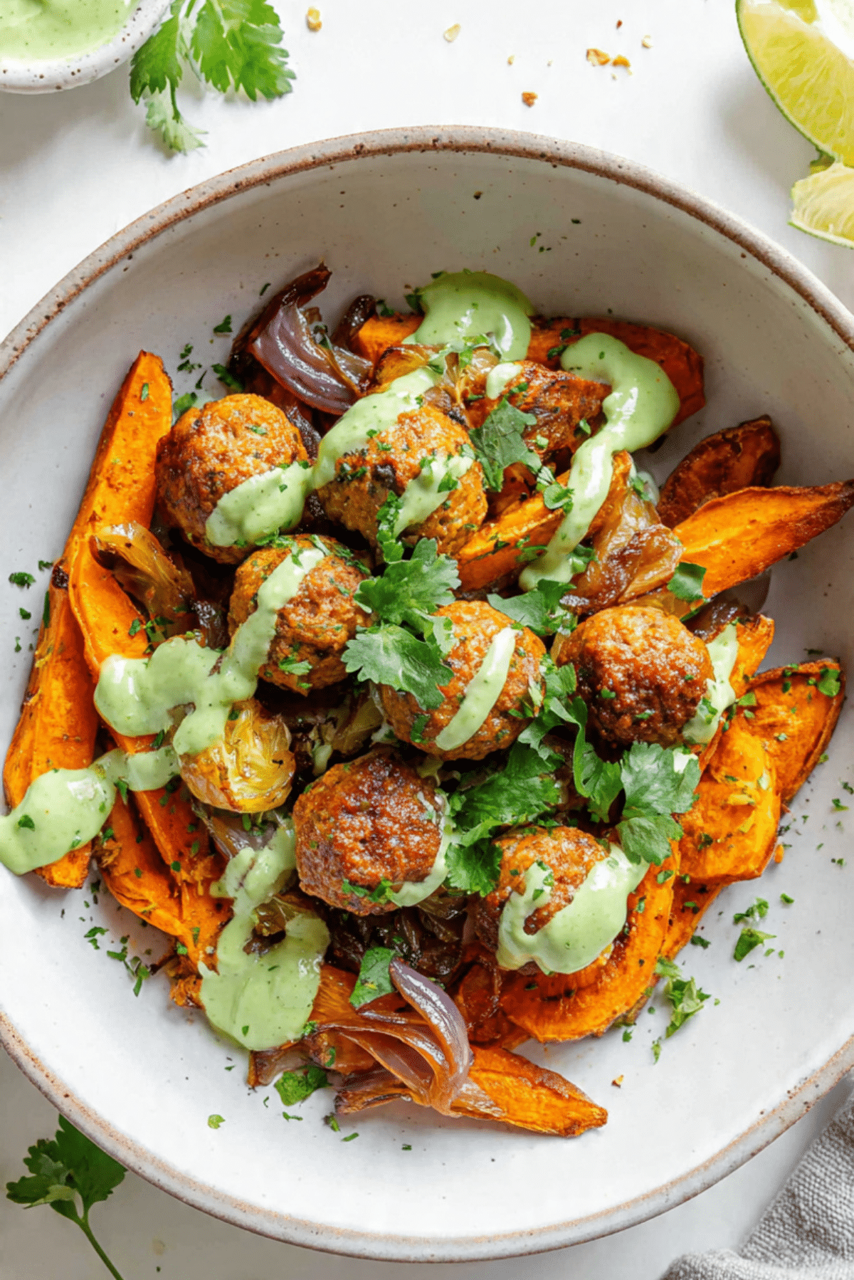 Avocado Mojo Bowls with Sweet Potato and Chicken