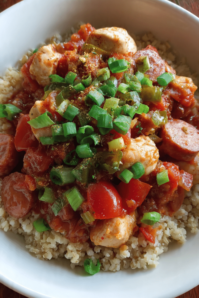 Slow Cooker Creole Chicken and Sausage