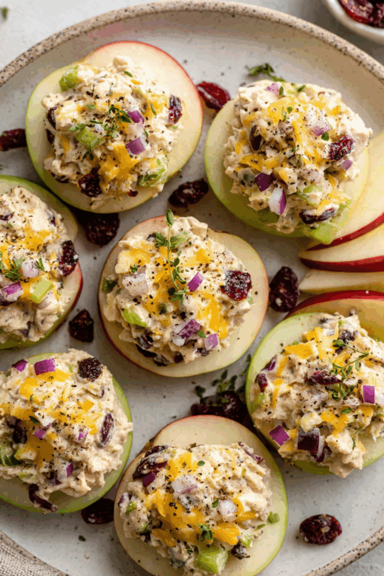 Fall Chicken Salad Apple Cheddar Bites
