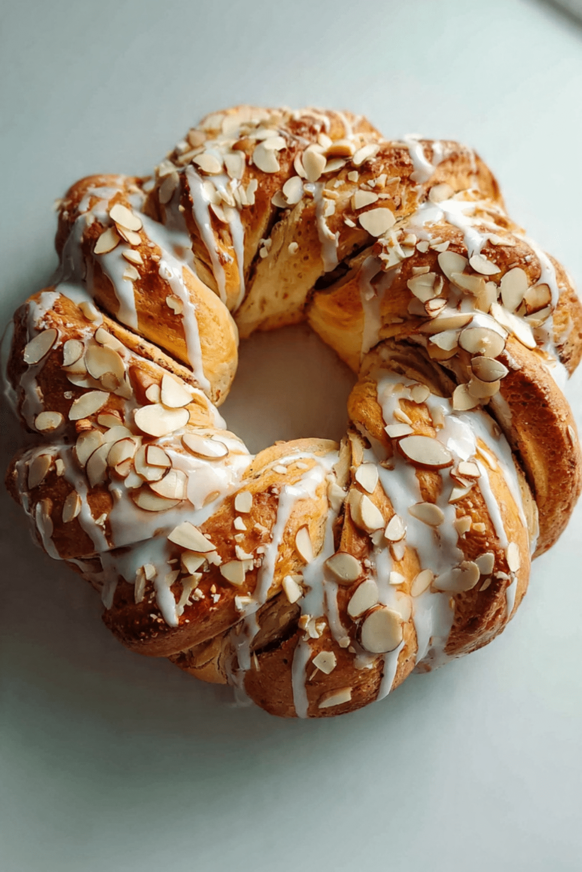 Christmas Tea Ring with Raspberry Cream Cheese Filling