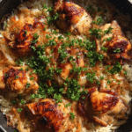 Chicken Rice with Buttered Onions