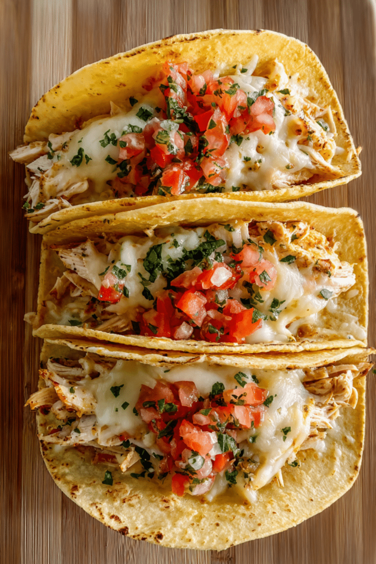 Cheesy Roast Chicken & Stuffing Tacos