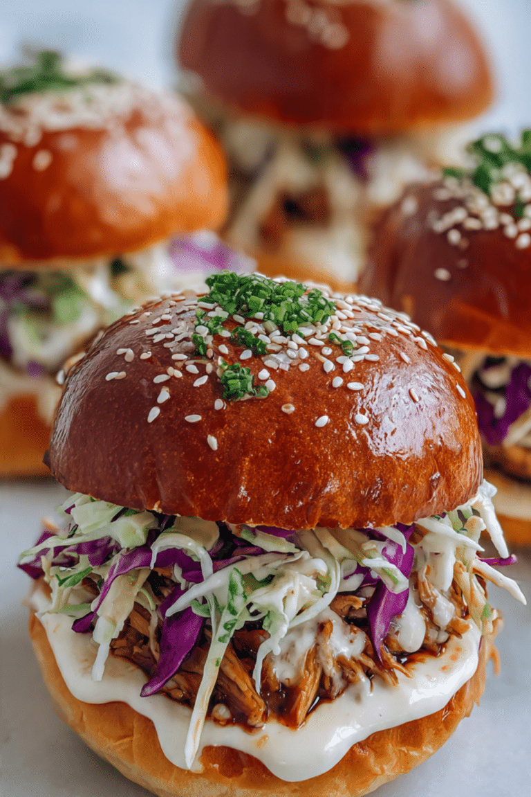 Chicken Teriyaki Burgers with Sesame Slaw