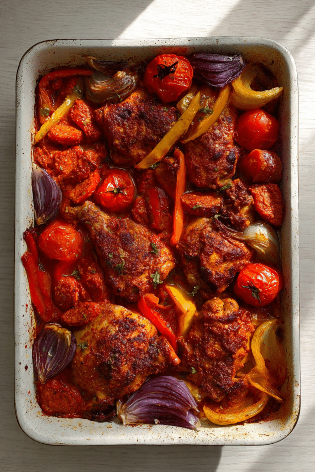 Harissa Chicken & Chorizo Traybake