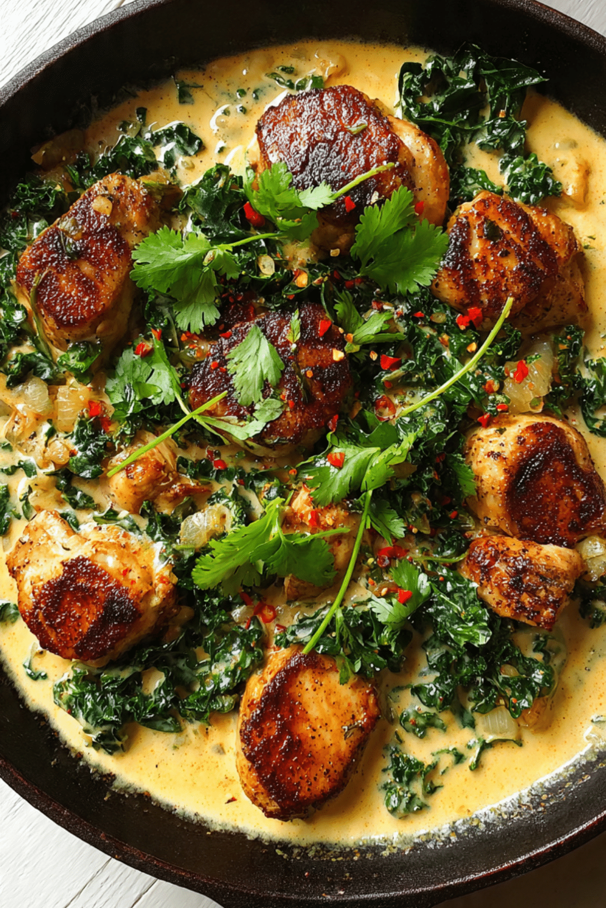 Chicken with Coconut Kale