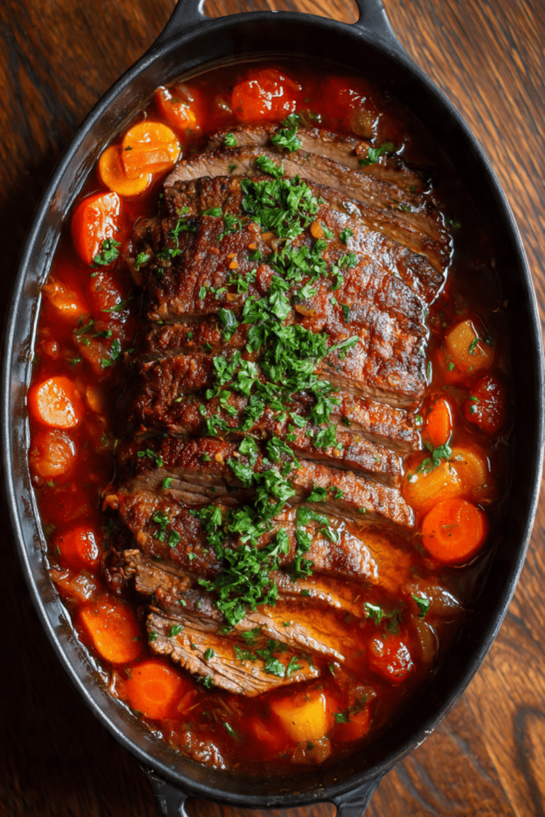 Simplest Brisket with Braised Onions