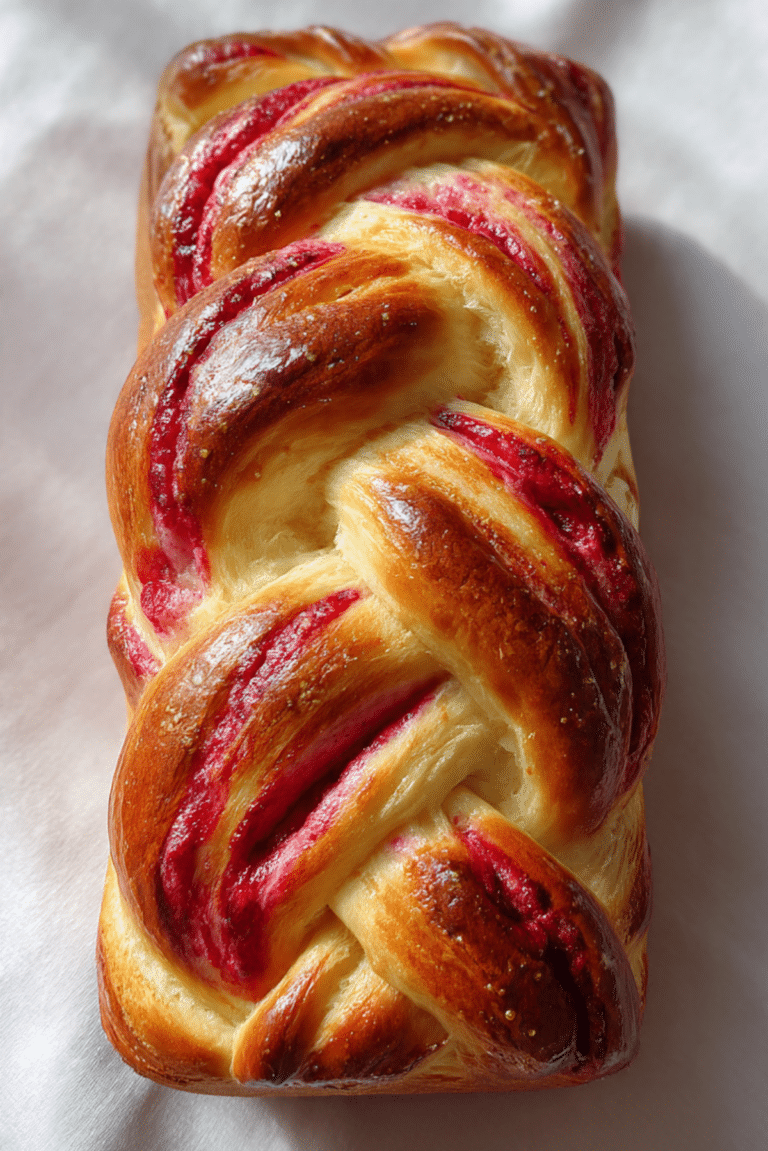 Raspberry Swirl Brioche Loaf