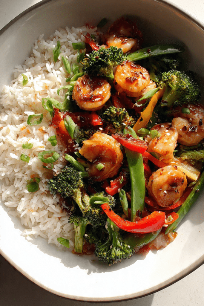 Honey Garlic Shrimp Stir-Fry