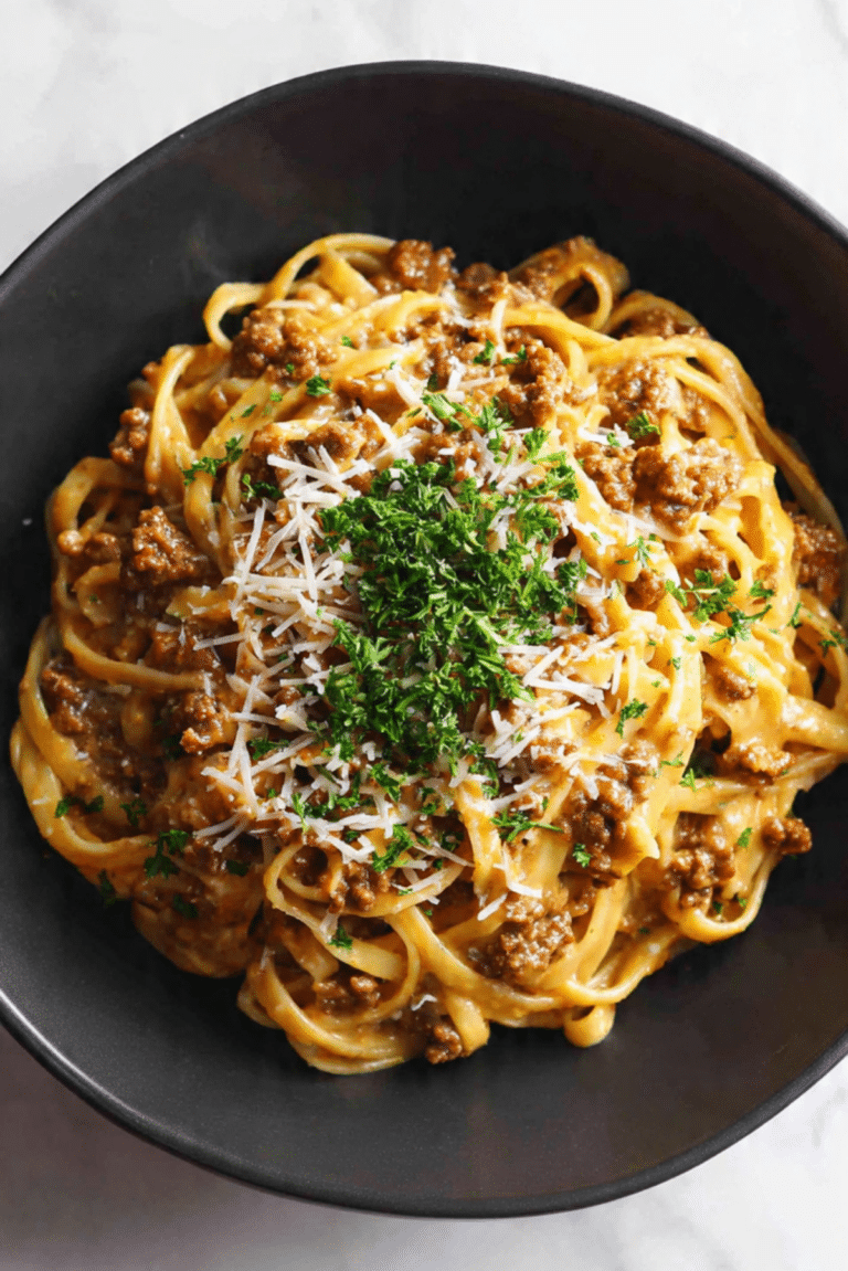 Cheesy Taco Beef Linguine