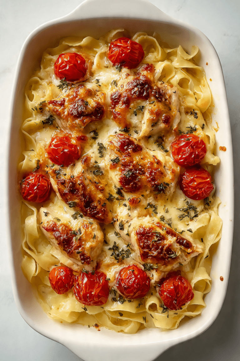 Hot Honey Mozzarella Baked Chicken Tagliatelle
