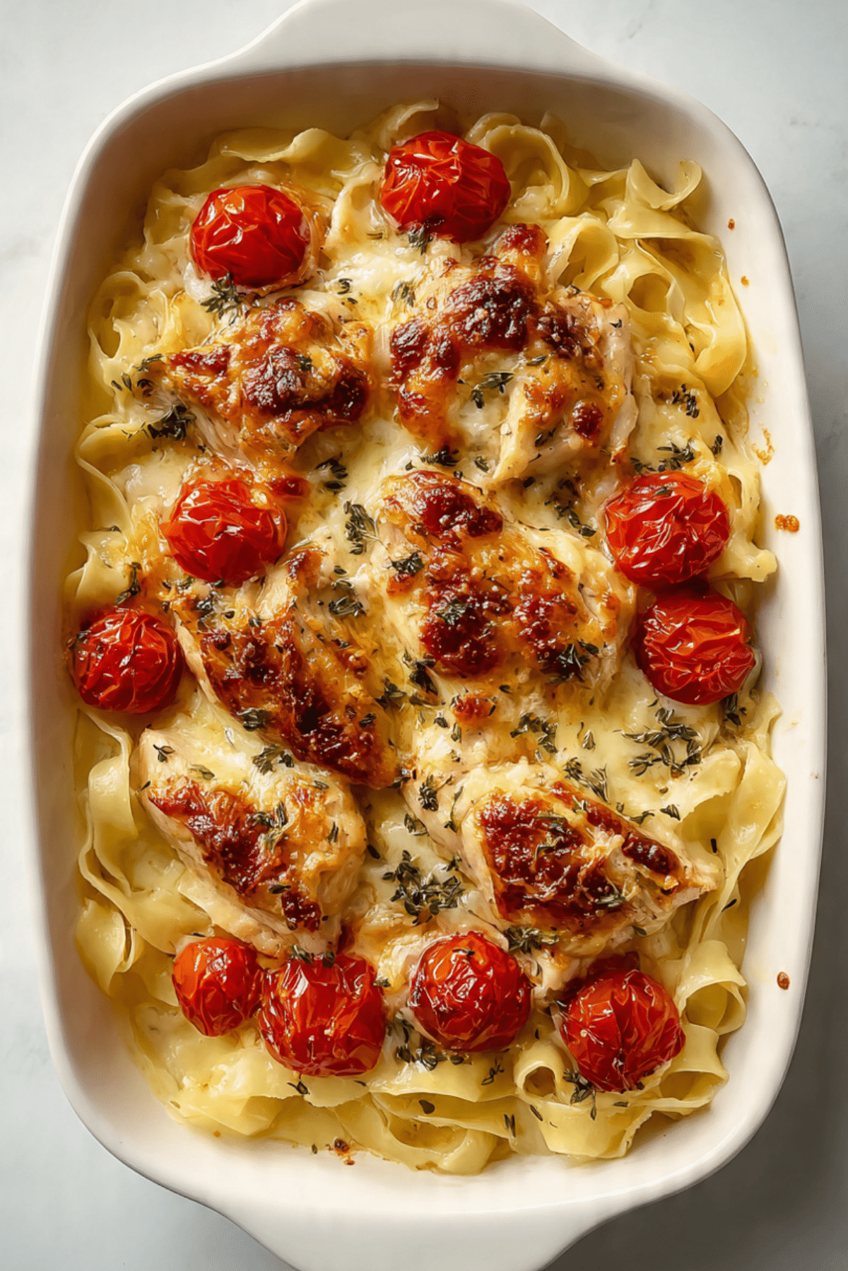 Hot Honey Mozzarella Baked Chicken Tagliatelle