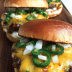 Hot Honey Chilli Cheese Beef Burgers