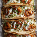 Spicy Shrimp Tacos with Garlic Cilantro Lime Slaw