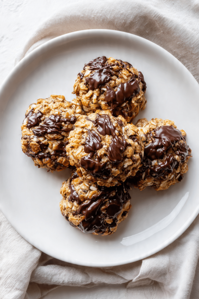 Chocolate Covered Sunflower Seed Oatmeal Cookies