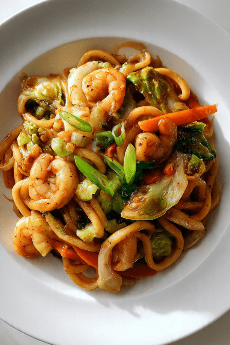 Yaki Udon With Shrimp
