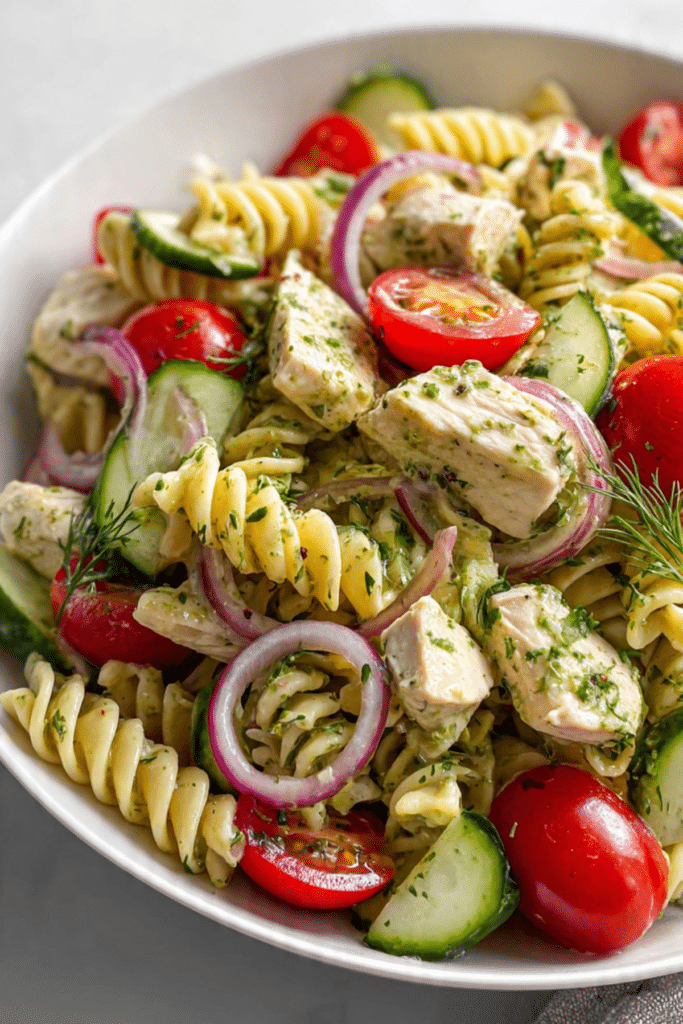 Spring Chicken Pasta Salad