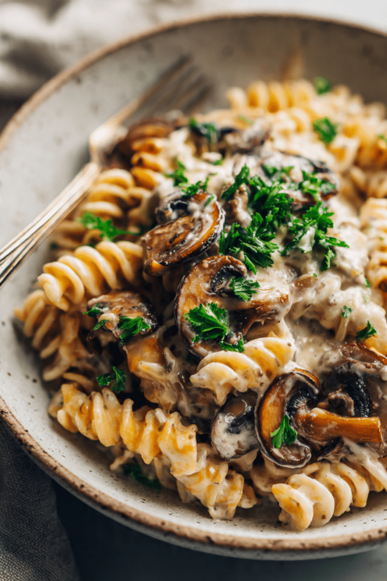 Mushroom Stroganoff Pasta
